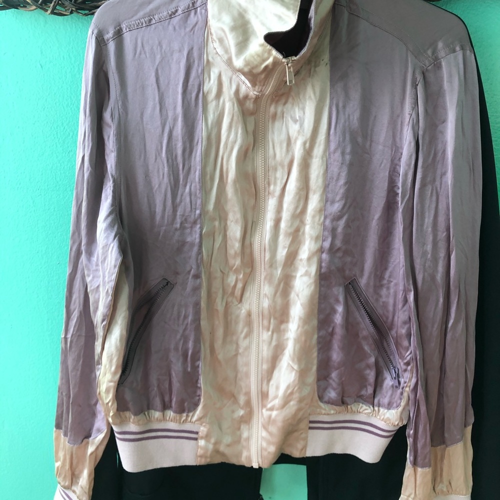 Topshop Silk Bomber Jacket Sz UK 12 / Euro 40